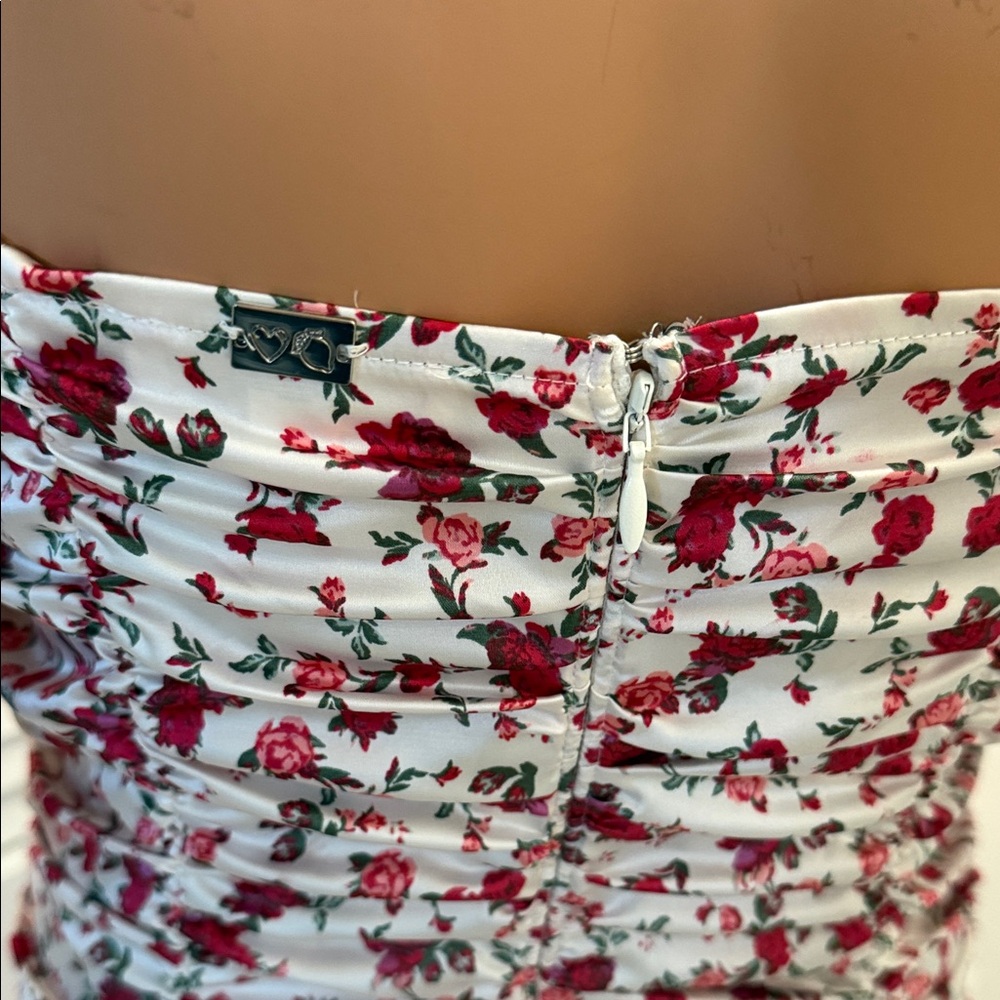 For Love & Lemons Floral Ruched Dress size medium - Picture 11 of 15
